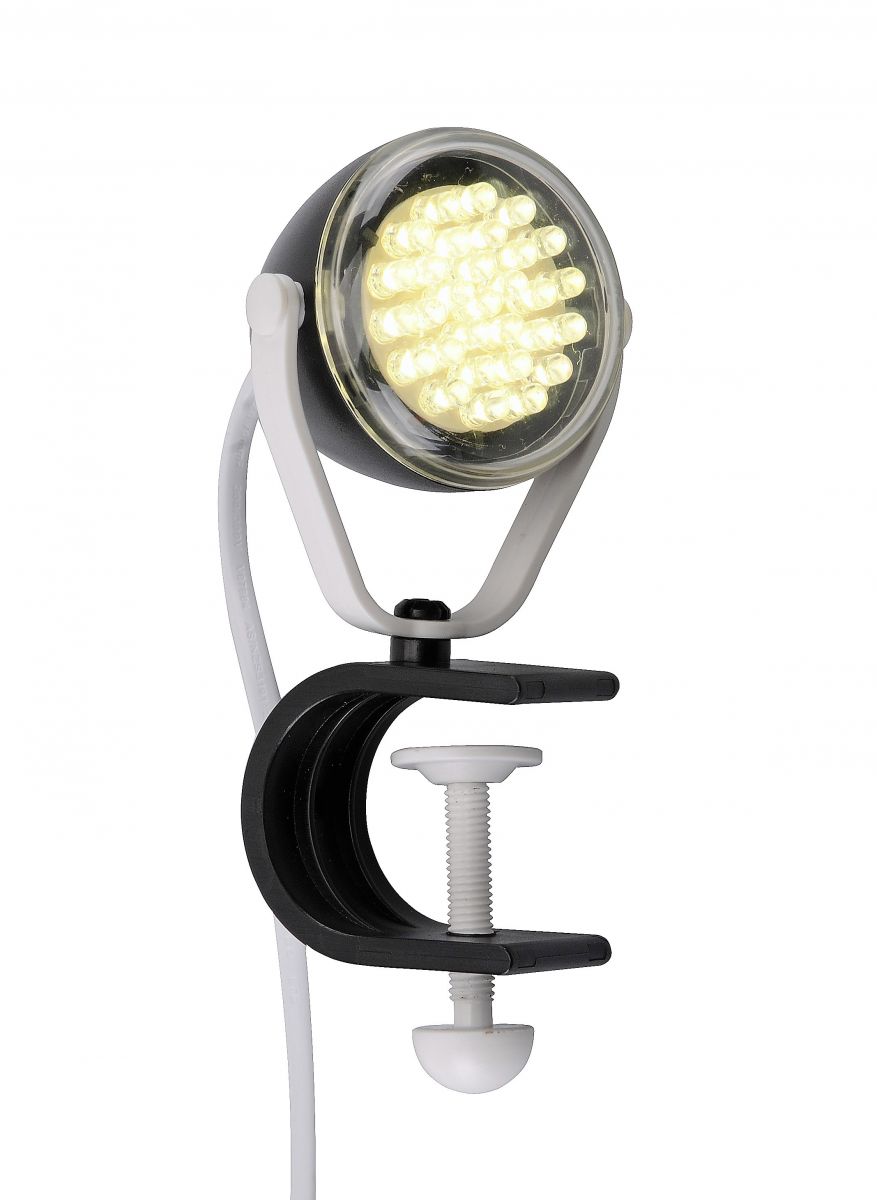 LED Klemmleuchte Podgy 13073-18 schwarz
