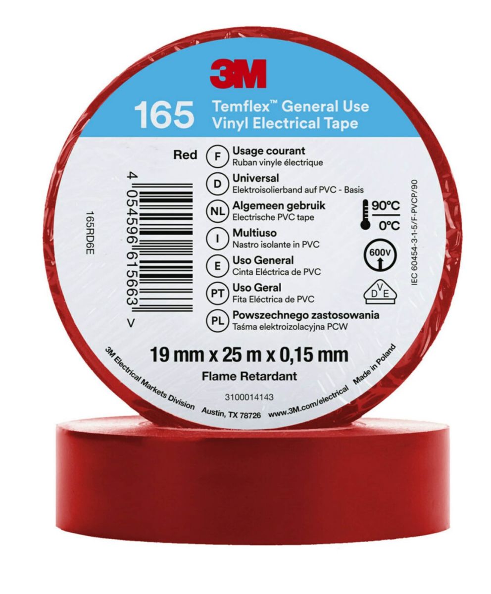 PVC Elektro-Isolierband Temflex165 rot19X25 PVC Elektro-Isolierband Temflex165 rot19X25