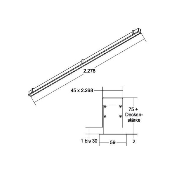 LED-Einbauprofil BIRO40 77014073 LED-Einbauprofil BIRO40 77014073