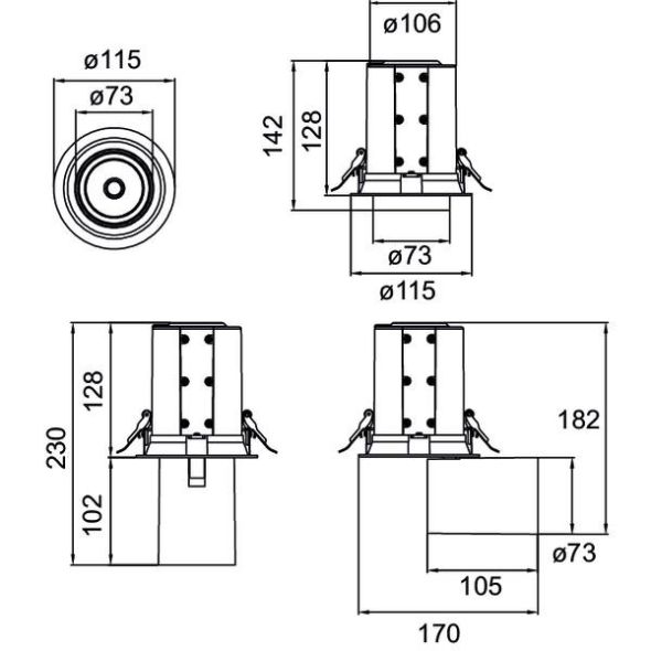 LED-Einbaurichtstrahler 88752163DA LED-Einbaurichtstrahler 88752163DA