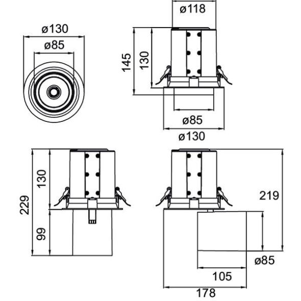 LED-Einbaurichtstrahler 88763175DA LED-Einbaurichtstrahler 88763175DA