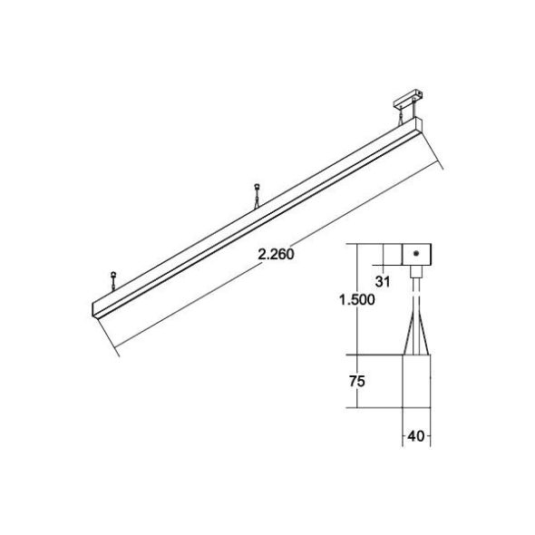 LED-Pendel-Profilleuchte 77324084 LED-Pendel-Profilleuchte 77324084