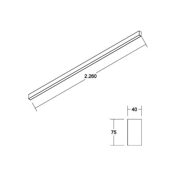LED-Anbauprofil BIRO40 77114083