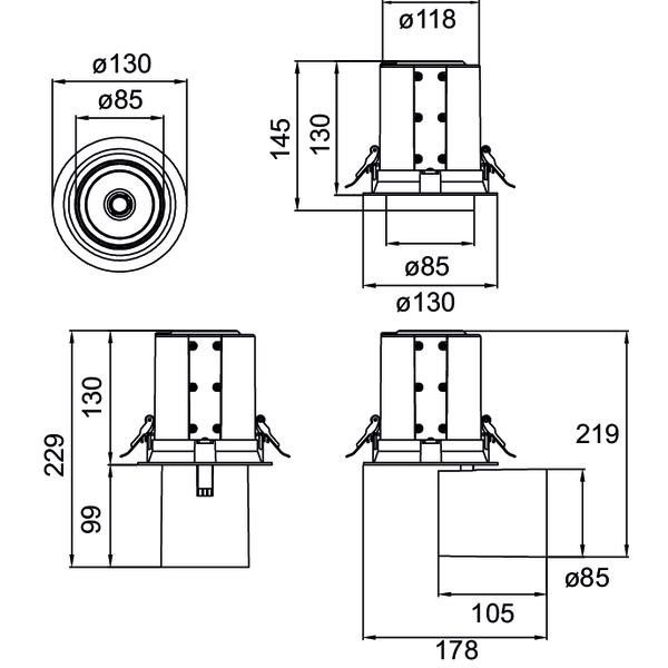 LED-Einbaurichtstrahler 88764164DA
