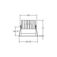 LED-Einbaudownlight 350 mA 12036403DW