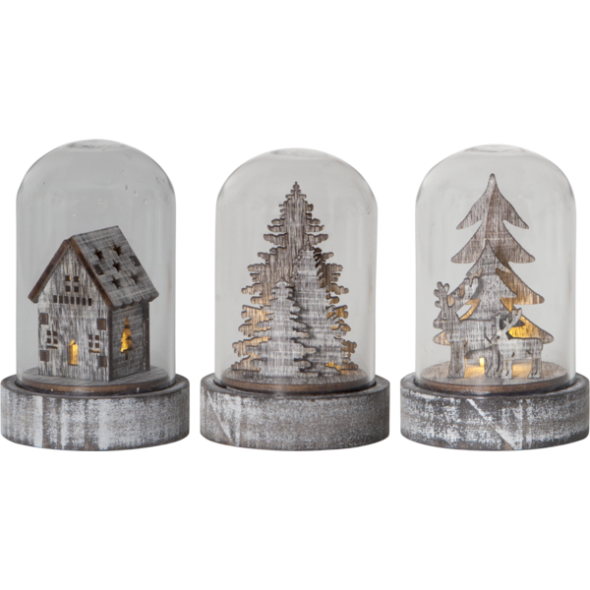 LED-Deko 064-91 Glass Dome 3er Set LED-Deko 064-91 Glass Dome 3er Set