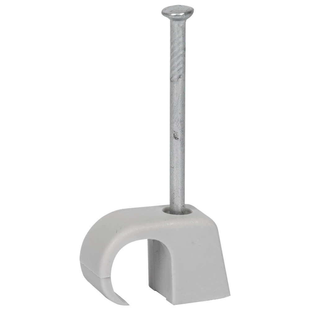 Haftclips mit Nagel grau halogenfrei Haftclips mit Nagel grau halogenfrei