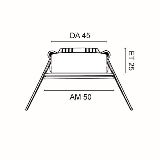 LED Einbaustrahler LCB-SPOT-3,3NW