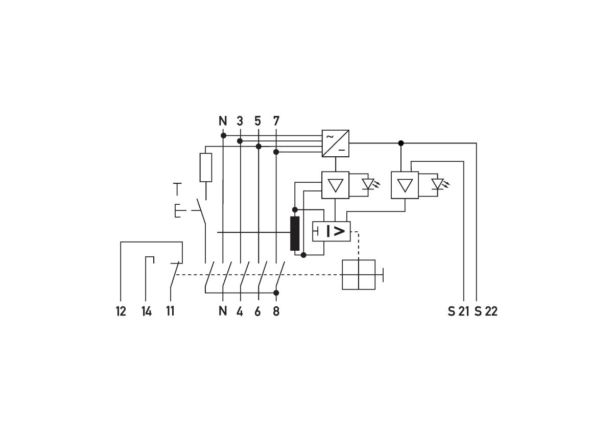 FI-Schutzschalter DFS4 4-polig 25A 30mA Typ B SK 09124861