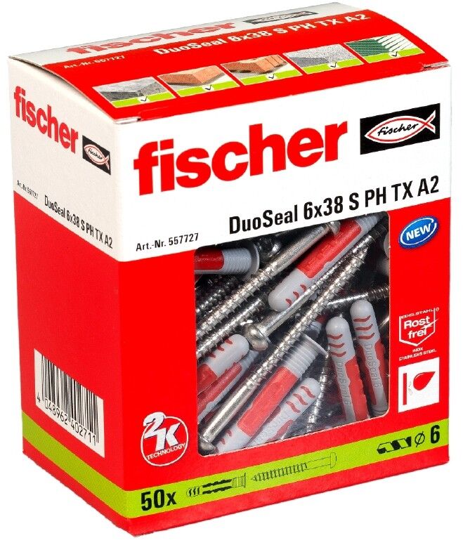 Nylon-Dübel DuoSeal 6x38 S A2 557727