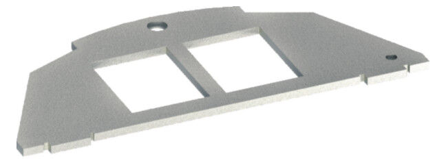 Montageplatte BSM012 edelstahl Typ 01 Keystone 19,3x14,8 zweifach Montageplatte BSM012 edelstahl Typ 01 Keystone 19,3x14,8 zweifach