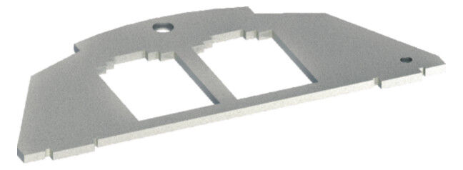 Montageplatte BSM032 edelstahl Typ 03 19,50x14,85 zweifach Montageplatte BSM032 edelstahl Typ 03 19,50x14,85 zweifach