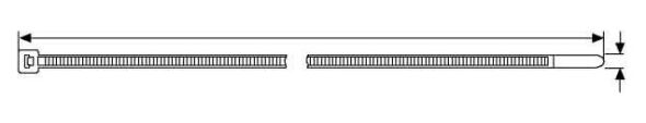 Kabelbinder UB200C-B 4,6x200mm schwarz Kabelbinder UB200C-B 4,6x200mm schwarz