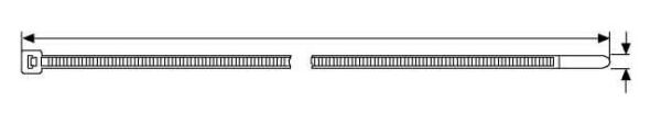 Kabelbinder UB300C-B 4,6x300mm schwarz Kabelbinder UB300C-B 4,6x300mm schwarz