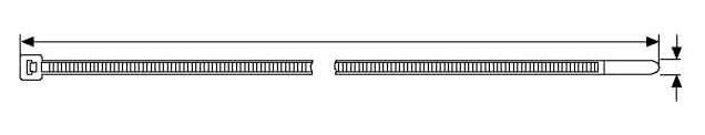 Kabelbinder UB200C-B 4,6x200mm schwarz Kabelbinder UB200C-B 4,6x200mm schwarz