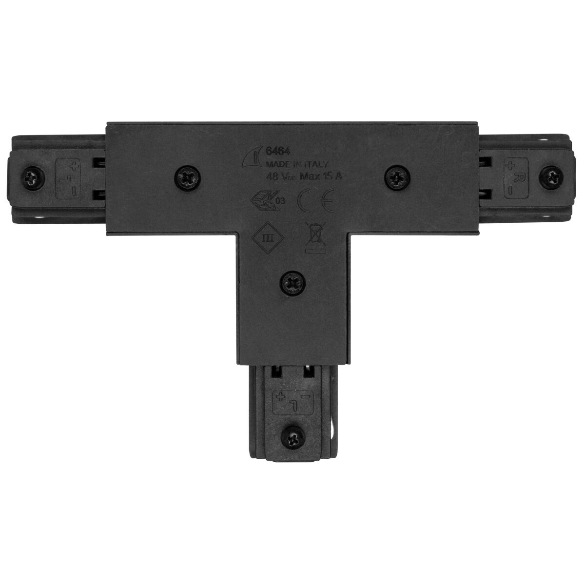 T-Verbinder PUNTI einspeisbar schwarz links T-Verbinder PUNTI einspeisbar schwarz links