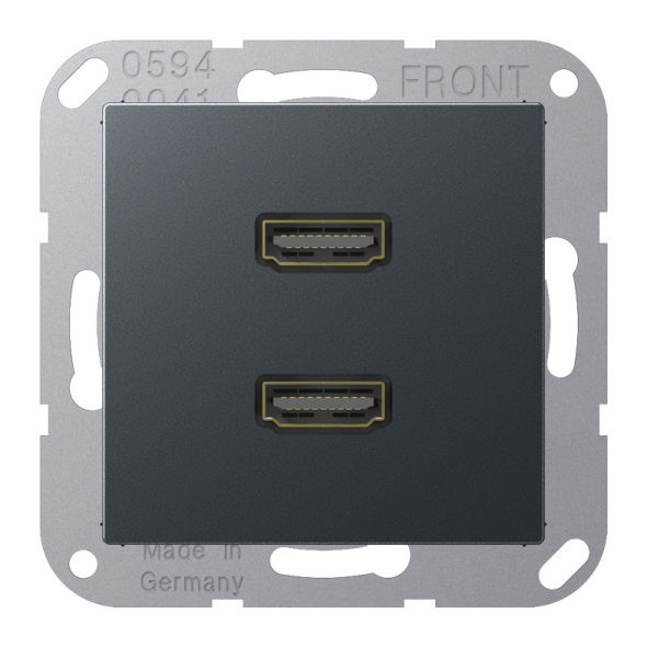 Multimediadose 2-fach HDMI MA A 1133 ANM anthrazit matt Multimediadose 2-fach HDMI MA A 1133 ANM anthrazit matt