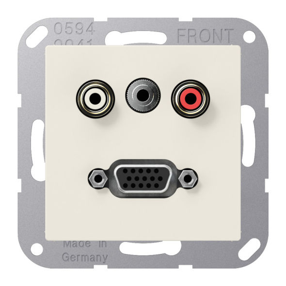 Multimediadose Cinch/VGA MA A 1072 weiß Multimediadose Cinch/VGA MA A 1072 weiß