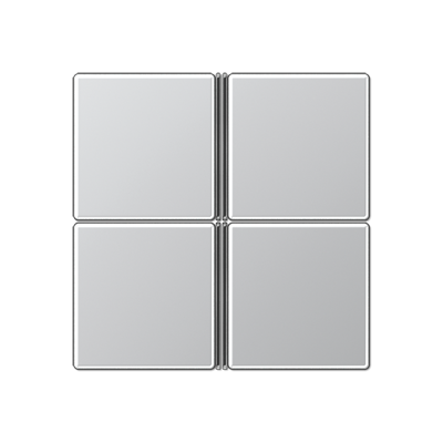 Tastensatz 4-fach A 404 TSA AL aluminium
