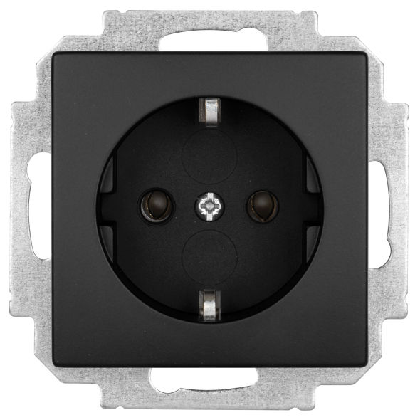 Kombi-Steckdose K55 schwarz matt Kombi-Steckdose K55 schwarz matt
