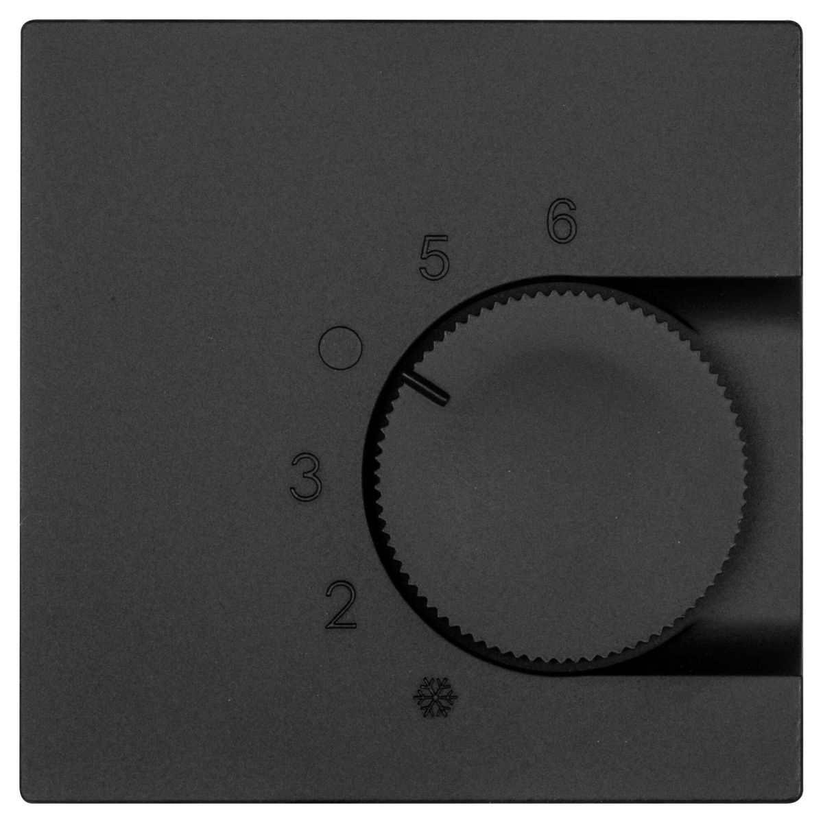 Zentralplatte Raumthermostat-Einsatz K55 schwarz matt Zentralplatte Raumthermostat-Einsatz K55 schwarz matt