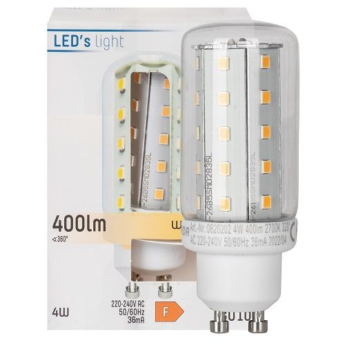 LED-Lampe Röhren-Form klar GU10 4W 400lm 2700K LED-Lampe Röhren-Form klar GU10 4W 400lm 2700K