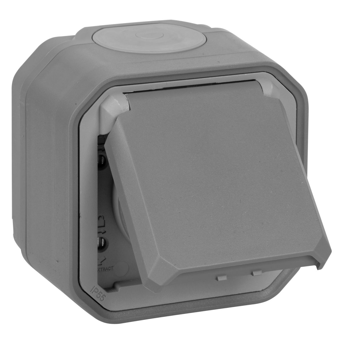 Plexo New 069730L grau Steckdose 1-fach Plexo New 069730L grau Steckdose 1-fach