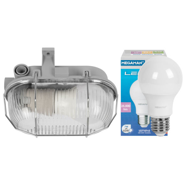 Ovalleuchte ZELLA 1 x E27 7W inkl. temperaturfestem LM 2700K Ovalleuchte ZELLA 1 x E27 7W inkl. temperaturfestem LM 2700K
