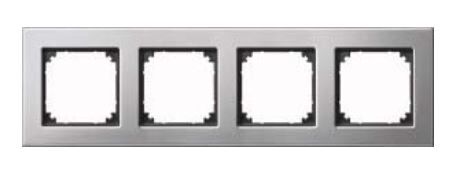 Metallrahmen M-PLAN 4-fach Platinsilber Metallrahmen M-PLAN 4-fach Platinsilber