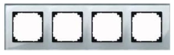Rahmen M-PLAN Glas 4-fach Diamantsilber Rahmen M-PLAN Glas 4-fach Diamantsilber