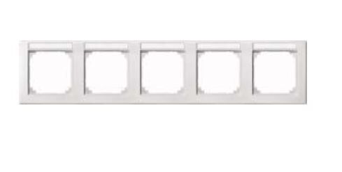 Rahmen M-Smart 5-fach polarweiß edelmatt m. BF wg Rahmen M-Smart 5-fach polarweiß edelmatt m. BF wg