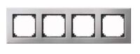 Metallrahmen M-PLAN 4-fach Platinsilber