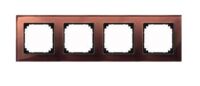 Rahmen M-PLAN Glas 4-fach Mahagonibraun