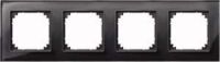 Rahmen M-PLAN Glas 4-fach Onyxschwarz