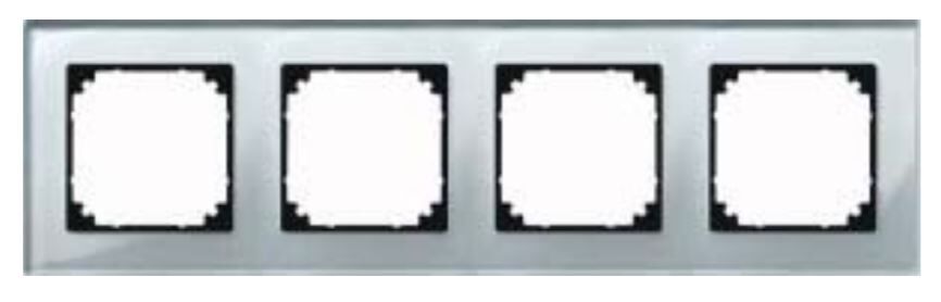 Rahmen M-PLAN Glas 4-fach Diamantsilber Rahmen M-PLAN Glas 4-fach Diamantsilber