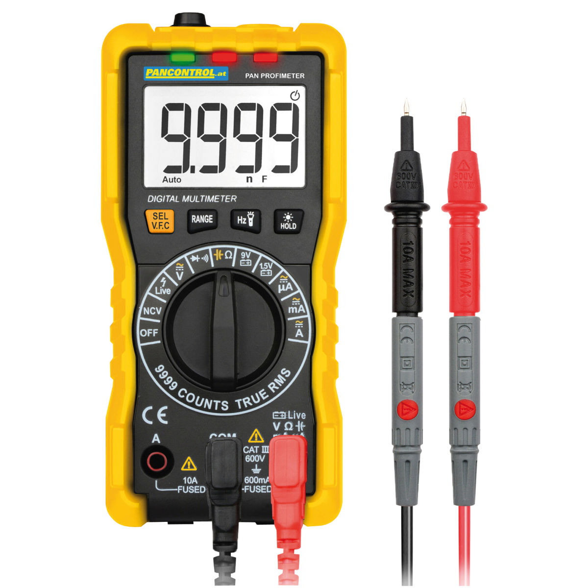 Digital-Multimeter mit T-RMS Profimeter LCD-Digitalanzeige CAT III 600V Digital-Multimeter mit T-RMS Profimeter LCD-Digitalanzeige CAT III 600V