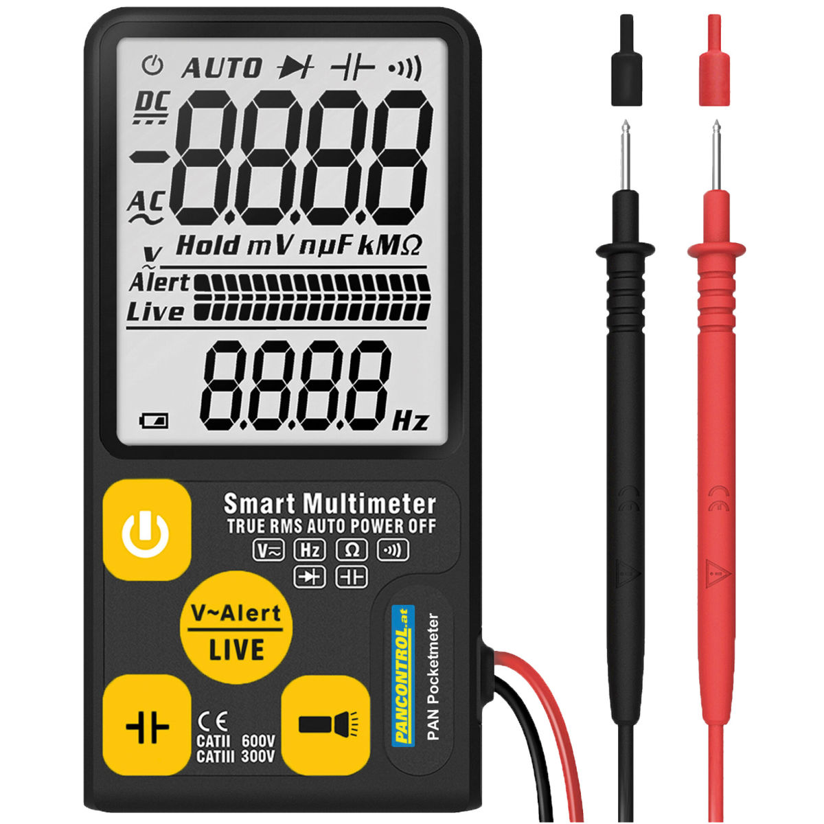 Taschen-Digital-Multimeter POCKETMETER im Handyformat CAT III 300V/CAT II 600V Taschen-Digital-Multimeter POCKETMETER im Handyformat CAT III 300V/CAT II 600V