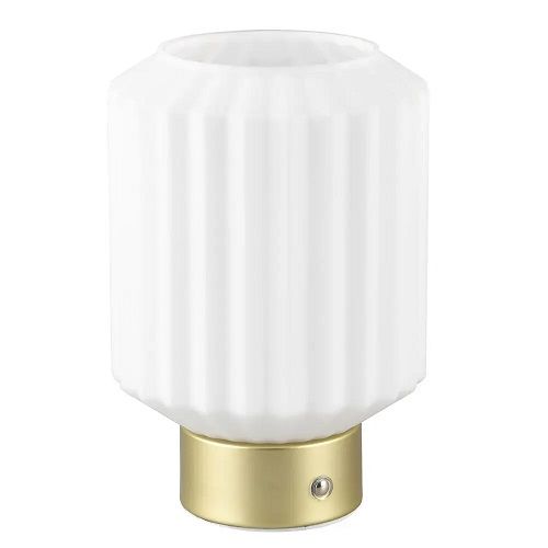 Akku-Tischleuchte LORD LED/1,5W Metall Messing/matt, Glas weiß Akku-Tischleuchte LORD LED/1,5W Metall Messing/matt, Glas weiß