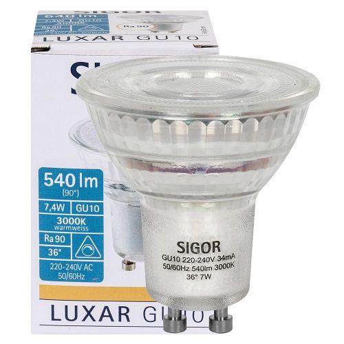 LED-Reflektorlampe GU10 3000K 7,4W 540lm LED-Reflektorlampe GU10 3000K 7,4W 540lm
