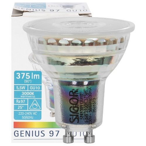 LED-Reflektorlampe GU10 3000K 5,5W 375lm dimmbar LED-Reflektorlampe GU10 3000K 5,5W 375lm dimmbar