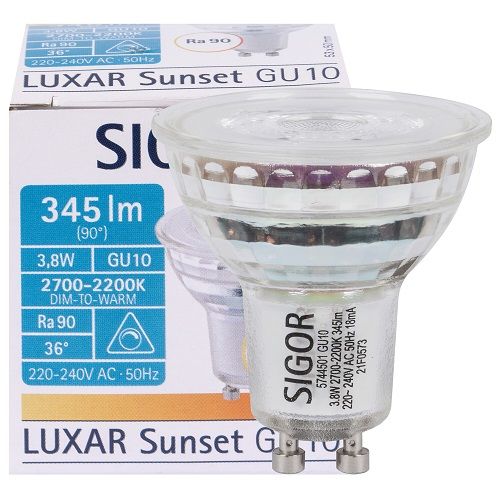 LED-Reflektorlampe GU10 2200 bis 2700K 3,8W 345lm LED-Reflektorlampe GU10 2200 bis 2700K 3,8W 345lm