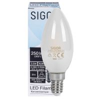 LED-Filament-Lampe Kerzen-Form matt E14 2700K bis 2200K