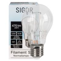 LED-Filament-Lampe SNOW AGL-Form klar E27 2700K 4,8W 40W 470 lm
