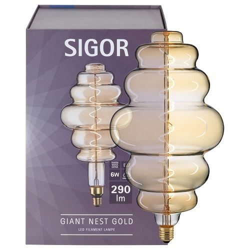 LED-Filament-Lampe GIANT NEST E27/6W L 335, Ø 200 braun LED-Filament-Lampe GIANT NEST E27/6W L 335, Ø 200 braun