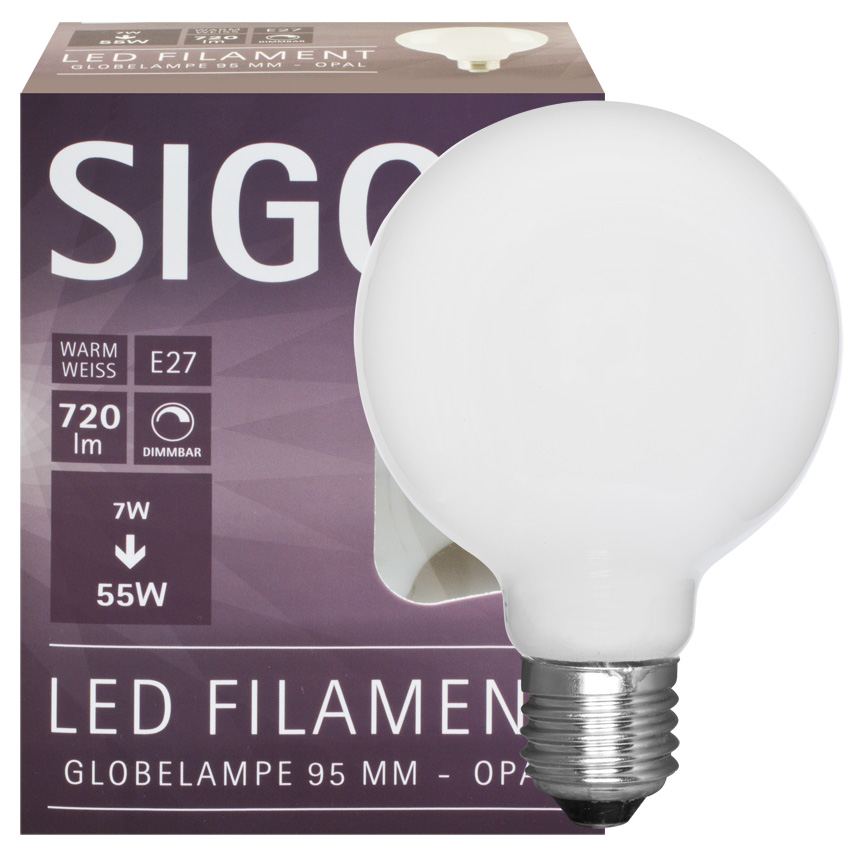 LED-Filamentlampe 7,0W E27 720lm matt dimmbar L 135, Ø 95 LED-Filamentlampe 7,0W E27 720lm matt dimmbar L 135, Ø 95