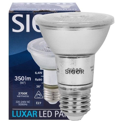 LED-Reflektorlampe E27 2700K 6,4W 350lm Ø 65 LED-Reflektorlampe E27 2700K 6,4W 350lm Ø 65