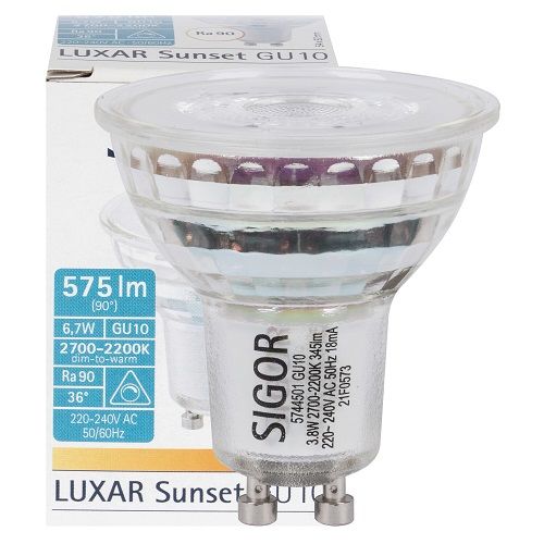 LED-Reflektorlampe GU10 2200 bis 2700K 6,7W 575lm LED-Reflektorlampe GU10 2200 bis 2700K 6,7W 575lm