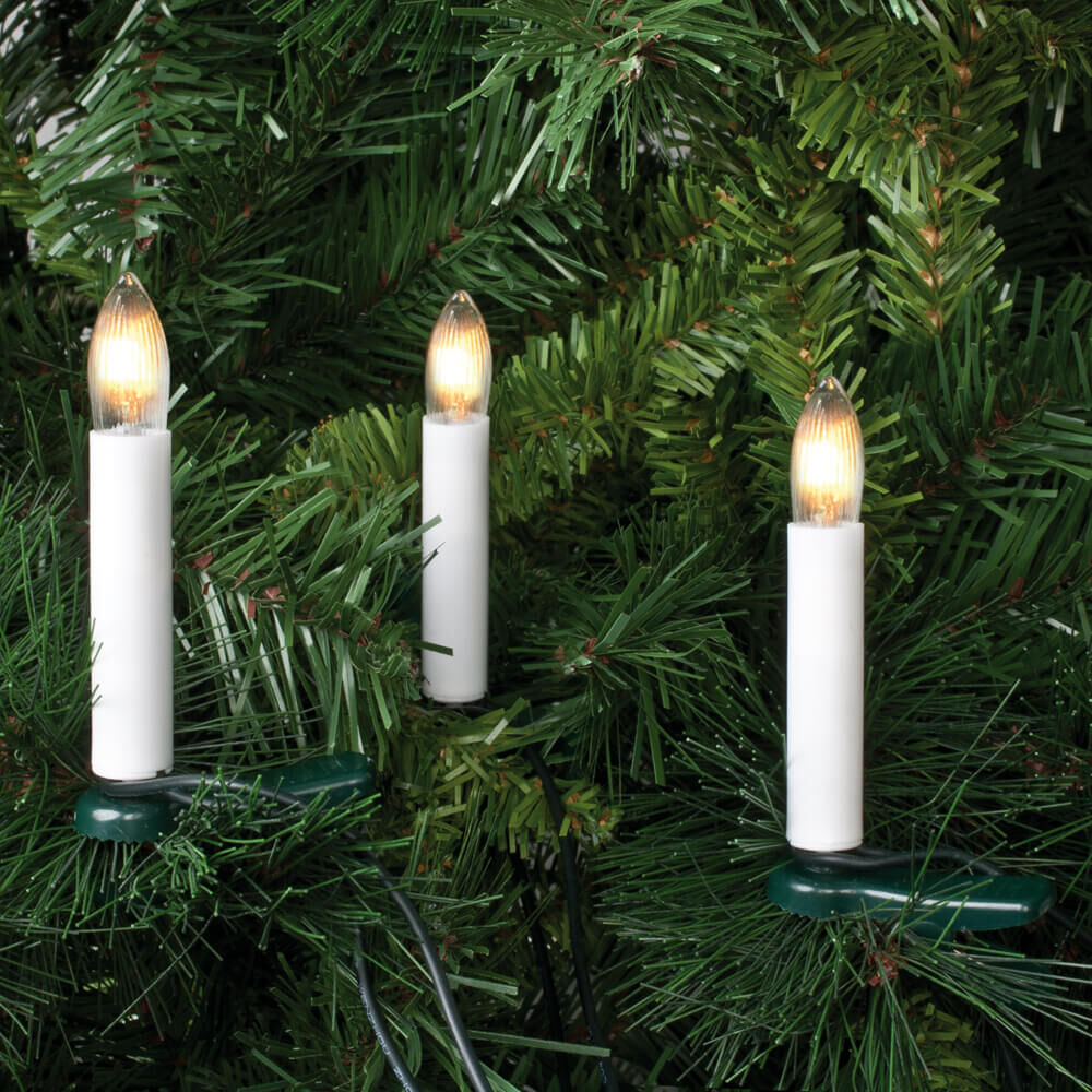 Weihnachtsbaumkette klar/weiß E10 Weihnachtsbaumkette klar/weiß E10