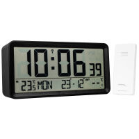 Wecker WT 320 mit Funkuhrwerk Temperaturstation schwarz