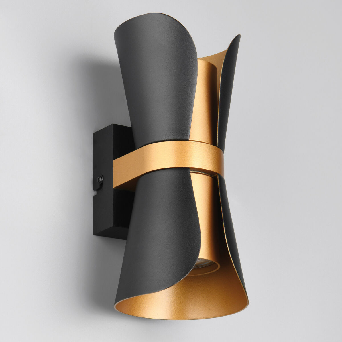Wandleuchte COAT 2 x GU10/10W schwarz matt/gold Wandleuchte COAT 2 x GU10/10W schwarz matt/gold